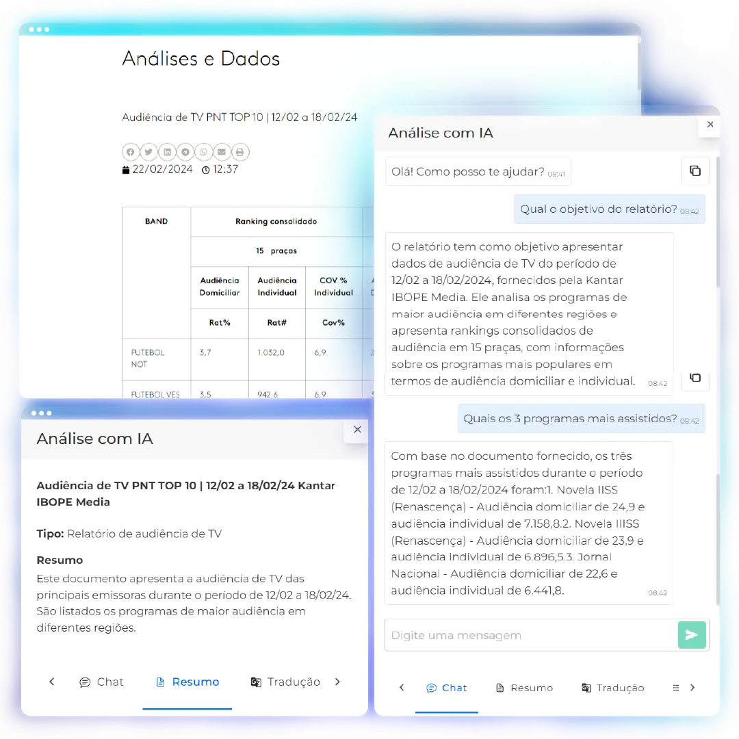 Inteligência Artificial do Cailun analisando um documento