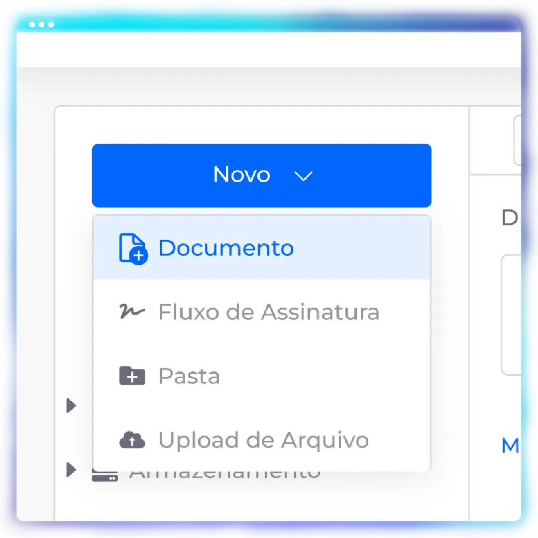 Primeiro passo para criar documento